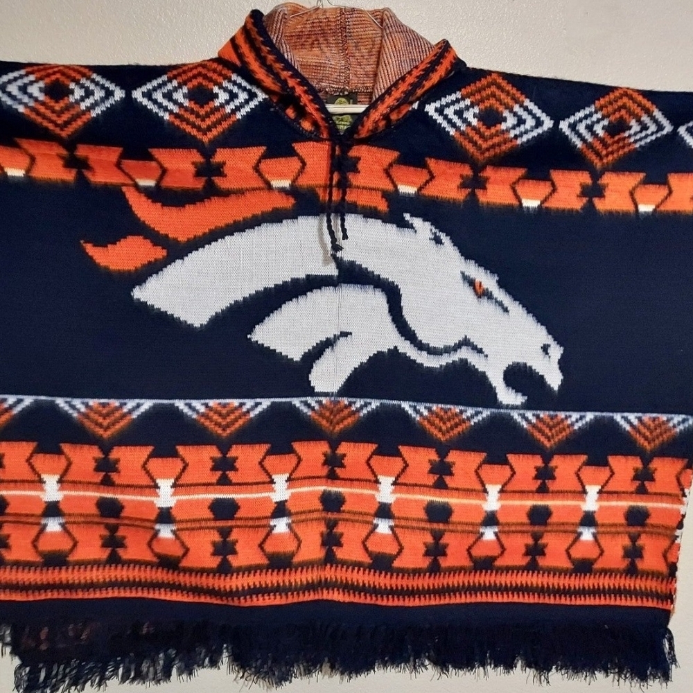 Navy and Orange Sweater with Horse Design